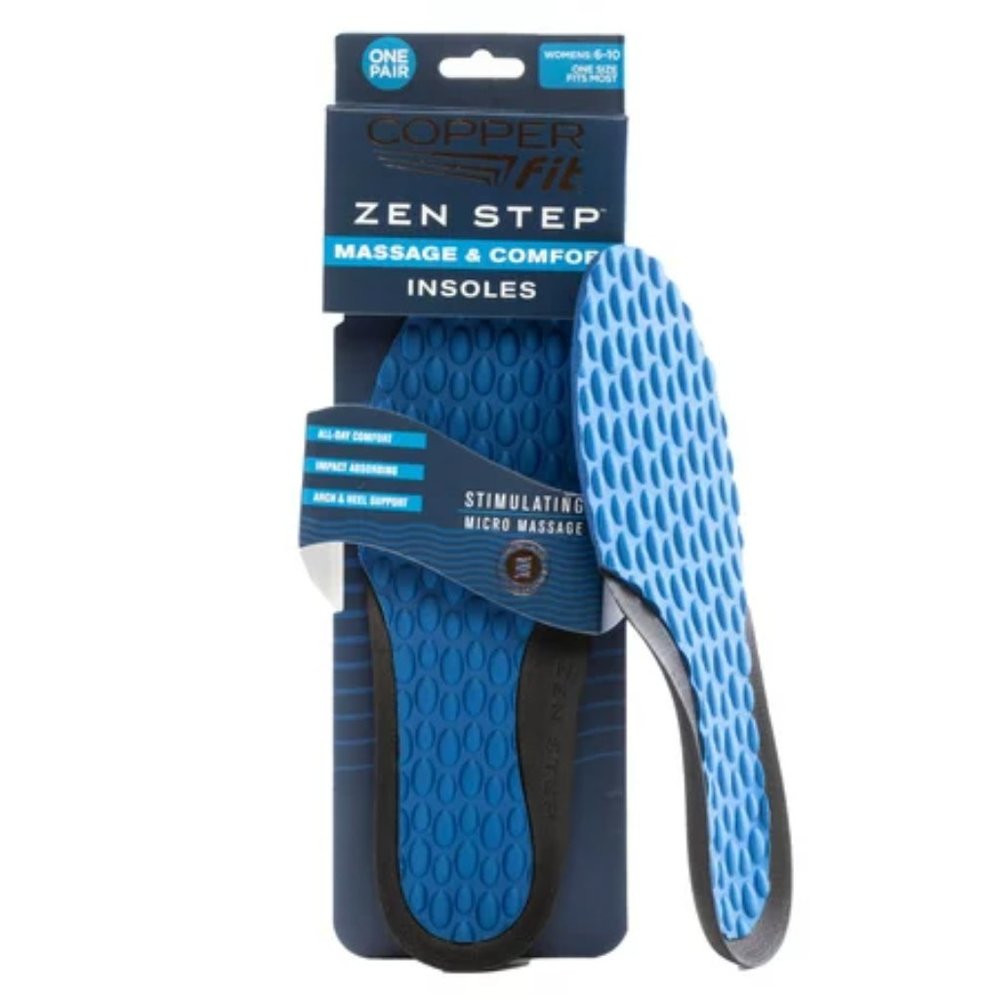 Copper Fit Zen Step Massage & Comfort Insoles, Men's: 8-14